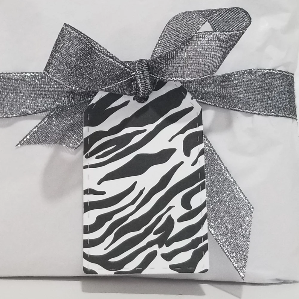 100 Zebra Print Tags!